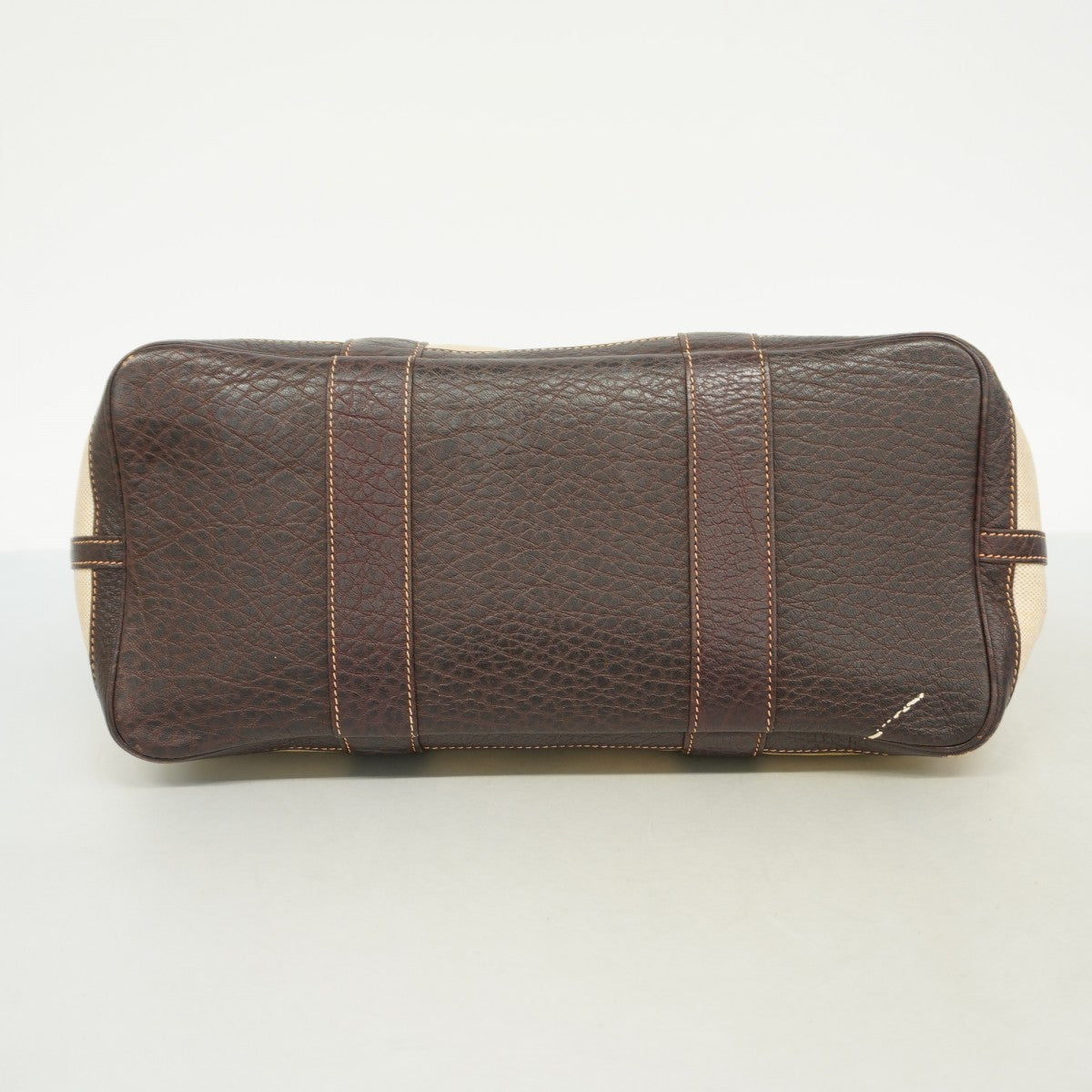 【6fa0500】エルメス トートバッグ ガーデンパーティMM トワルアッシュ ブラウン シルバー金具 □F刻印【中古】レディース