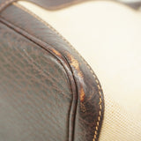 【6fa0500】エルメス トートバッグ ガーデンパーティMM トワルアッシュ ブラウン シルバー金具 □F刻印【中古】レディース
