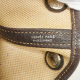 【6fa0501】エルメス トートバッグ ガーデンパーティTPM トワルアッシュ ブラウン シルバー金具 □I刻印 2wayバッグ【中古】レディース