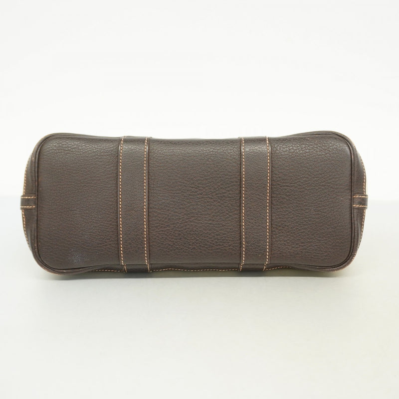 【6fa0501】エルメス トートバッグ ガーデンパーティTPM トワルアッシュ ブラウン シルバー金具 □I刻印 2wayバッグ【中古】レディース