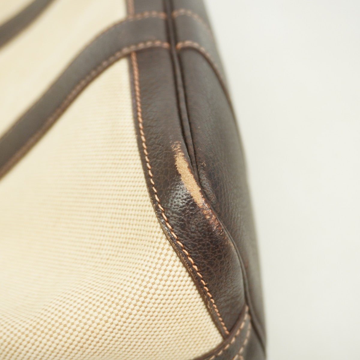 【6fa0501】エルメス トートバッグ ガーデンパーティTPM トワルアッシュ ブラウン シルバー金具 □I刻印 2wayバッグ【中古】レディース