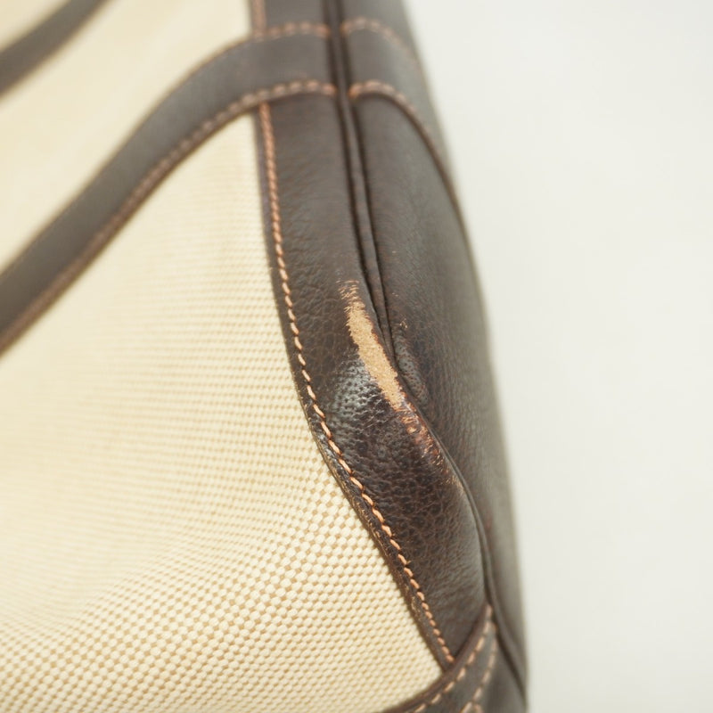 【6fa0501】エルメス トートバッグ ガーデンパーティTPM トワルアッシュ ブラウン シルバー金具 □I刻印 2wayバッグ【中古】レディース