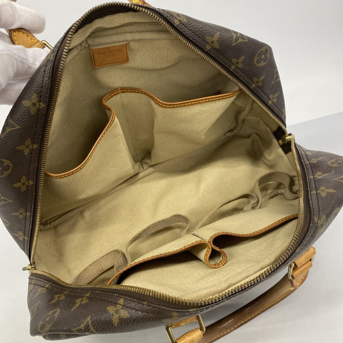 【6fa0508】ルイヴィトン ハンドバッグ モノグラム ドーヴィル M47270 ブラウン【中古】レディース