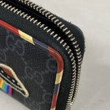 【6fa0513-k】グッチ コインケース GGスプリーム 496343 PVC ブラック シルバー金具【中古】メンズ