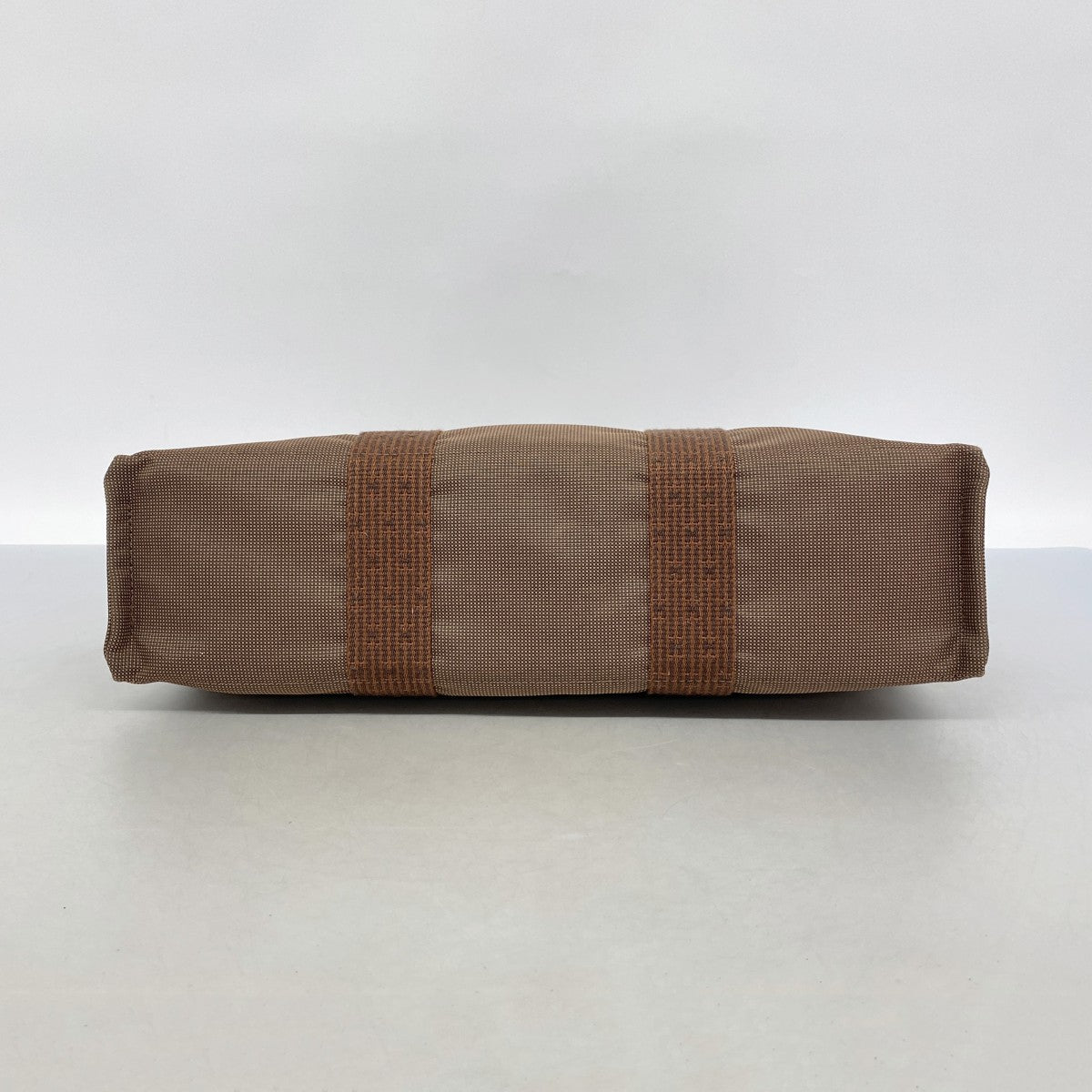【6fa0521-k】エルメス トートバッグ エールラインMM キャンバス ブラウン シルバー金具【中古】メンズ レディース ユニセックス