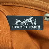 【6fa0530-k】エルメス ハンドバッグ ヴァルパライソPM トワルシェブロン オレンジ シルバー金具【中古】レディース