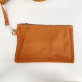 【6fa0530-k】エルメス ハンドバッグ ヴァルパライソPM トワルシェブロン オレンジ シルバー金具【中古】レディース
