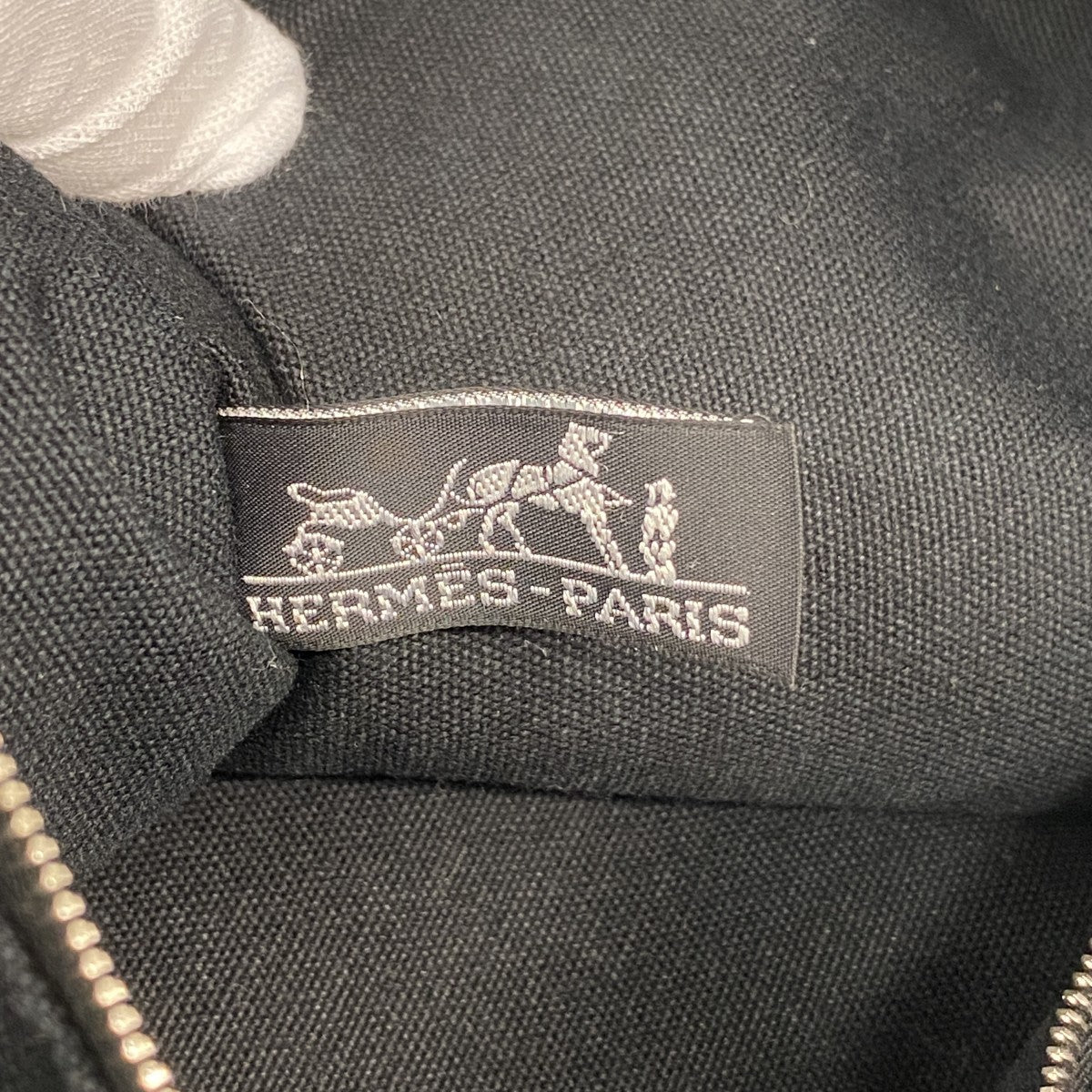 【6fa0531-k】エルメス トートバッグ トロカホリゾンタルMM キャンバス ブラック シルバー金具【中古】メンズ レディース ユニセックス