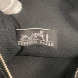 【6fa0531-k】エルメス トートバッグ トロカホリゾンタルMM キャンバス ブラック シルバー金具【中古】メンズ レディース ユニセックス