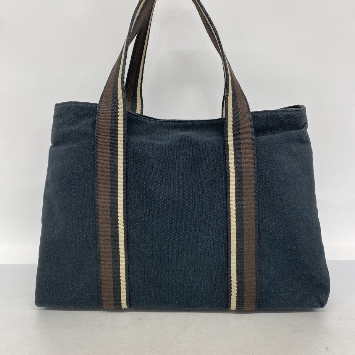 【6fa0531-k】エルメス トートバッグ トロカホリゾンタルMM キャンバス ブラック シルバー金具【中古】メンズ レディース ユニセックス