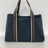 【6fa0531-k】エルメス トートバッグ トロカホリゾンタルMM キャンバス ブラック シルバー金具【中古】メンズ レディース ユニセックス