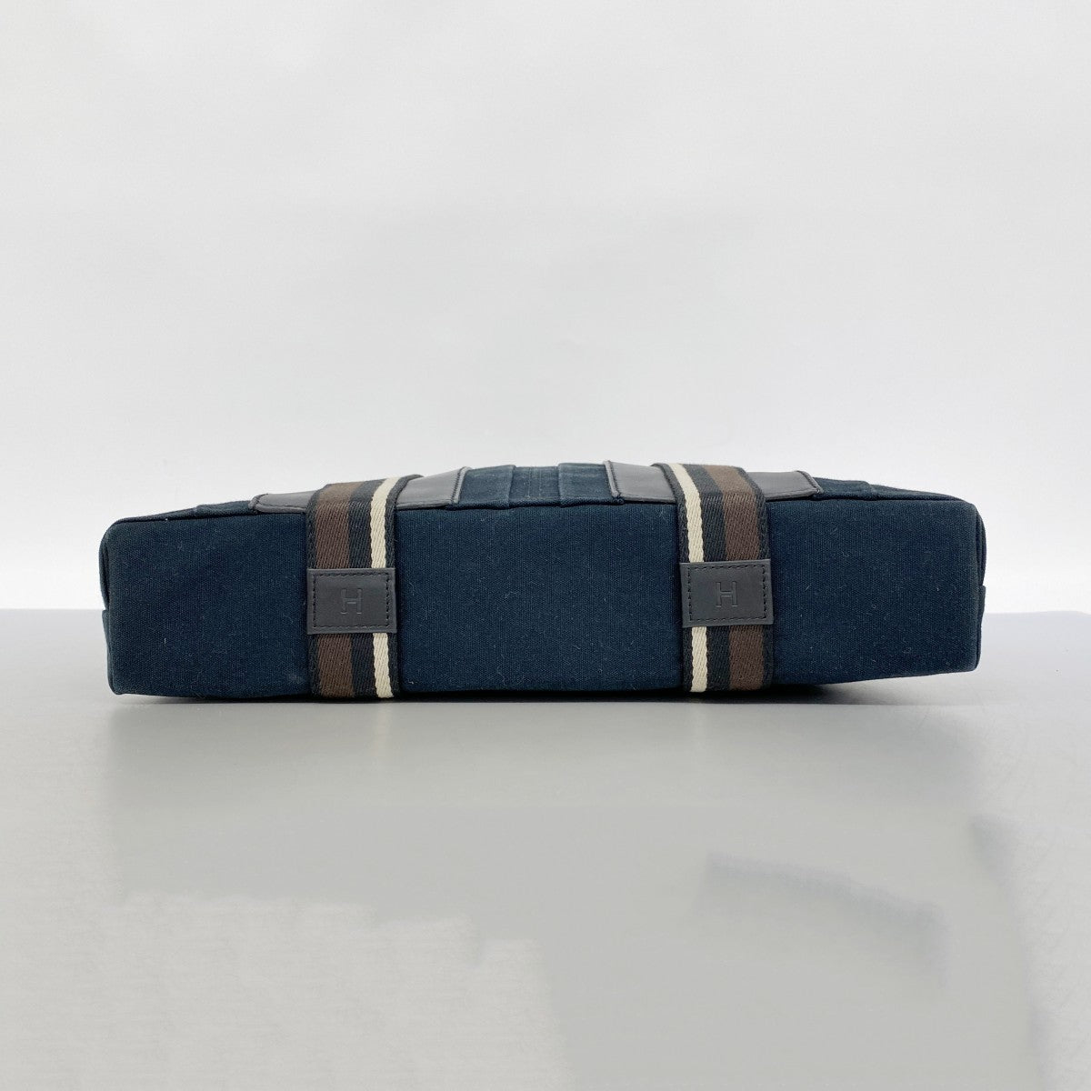 【6fa0531-k】エルメス トートバッグ トロカホリゾンタルMM キャンバス ブラック シルバー金具【中古】メンズ レディース ユニセックス