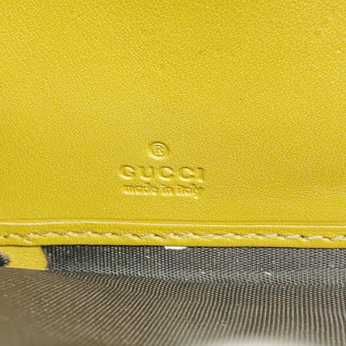 【6fa0547】グッチ 長財布 グッチシマ インターロッキングG 308012 レザー イエロー ゴールド金具【中古】レディース