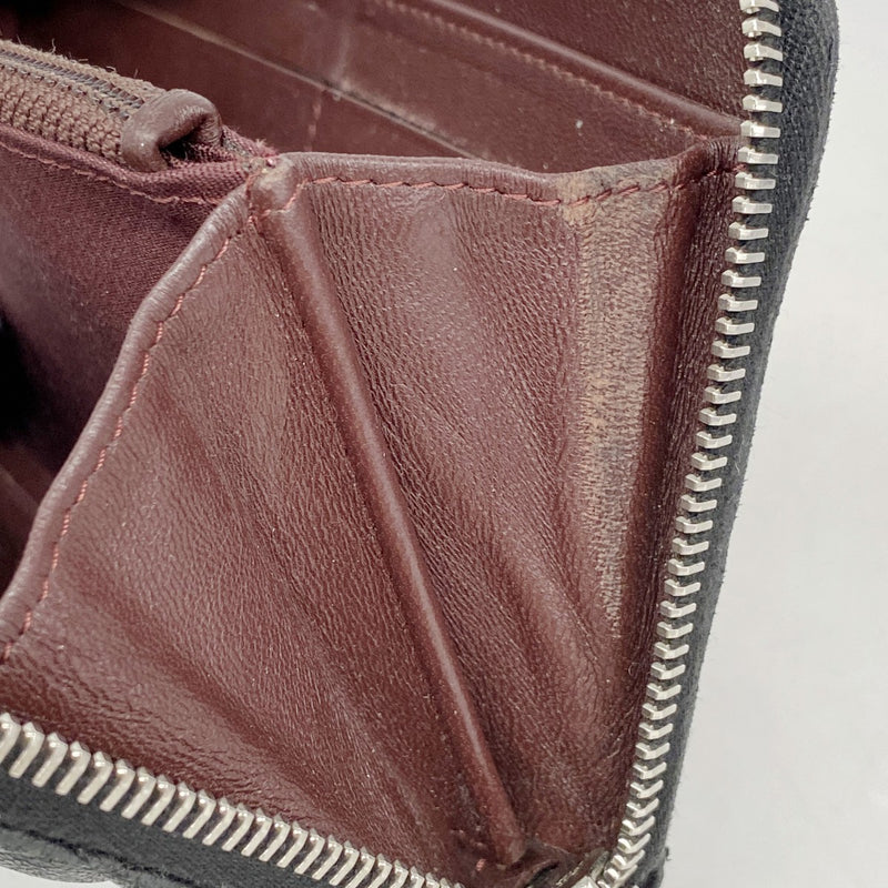 【6fa0548】シャネル 長財布 マトラッセ ラムスキン ブラック シルバー金具【中古】レディース