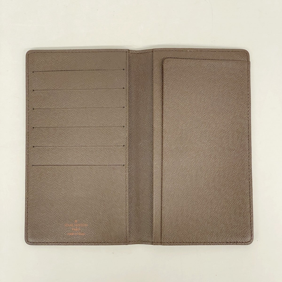 【6fa0553-k】ルイヴィトン 長札入れ ダミエ ポルトシェキエカルトクレディ N62226 エベヌ【中古】メンズ レディース ユニセックス