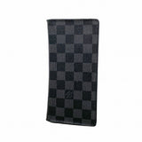 【6fa0554-k】ルイヴィトン 長財布 ダミエ・グラフィット ポルトフォイユブラザ N62665 ブラック【中古】メンズ