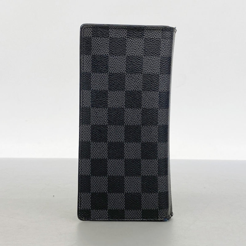 【6fa0554-k】ルイヴィトン 長財布 ダミエ・グラフィット ポルトフォイユブラザ N62665 ブラック【中古】メンズ