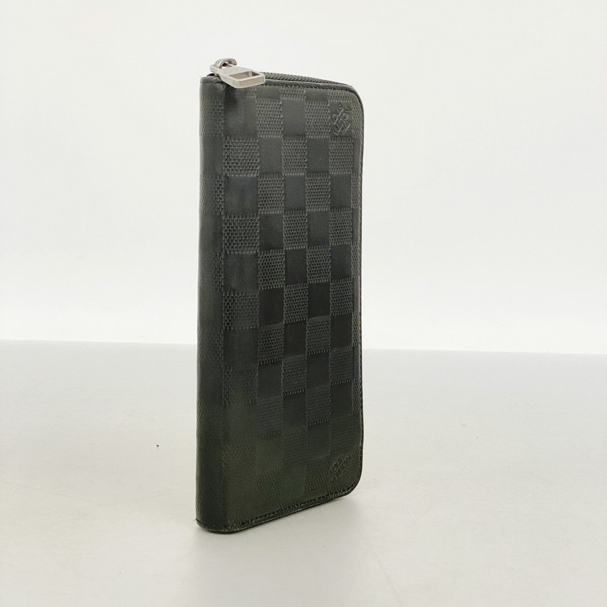 【6fa0555-k】ルイヴィトン 長財布 ダミエ・アンフィニ ジッピーウォレットヴェルティカル N63548 オニキス 【中古】メンズ