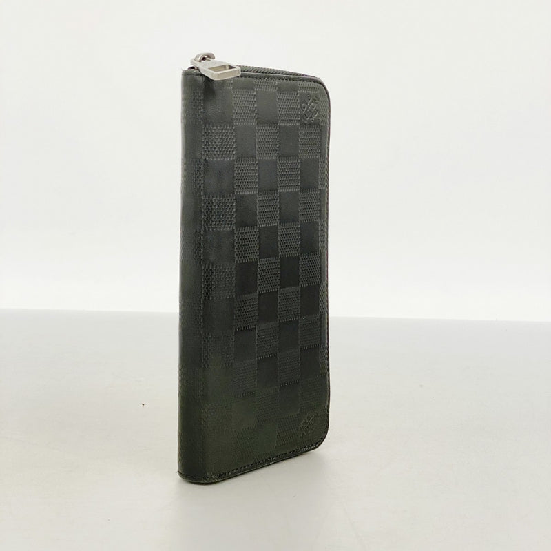 【6fa0555-k】ルイヴィトン 長財布 ダミエ・アンフィニ ジッピーウォレットヴェルティカル N63548 オニキス 【中古】メンズ