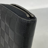 【6fa0555-k】ルイヴィトン 長財布 ダミエ・アンフィニ ジッピーウォレットヴェルティカル N63548 オニキス 【中古】メンズ