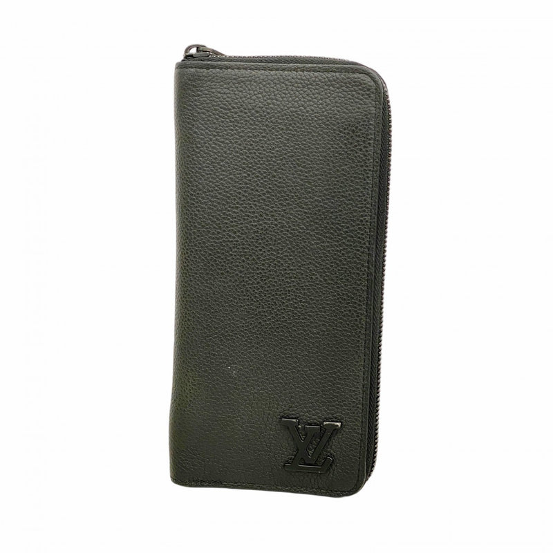 【6fa0556-k】ルイヴィトン 長財布 アエログラム ジッピーウォレットホリゾンタル M80334 ブラック【中古】メンズ