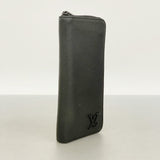 【6fa0556-k】ルイヴィトン 長財布 アエログラム ジッピーウォレットホリゾンタル M80334 ブラック【中古】メンズ