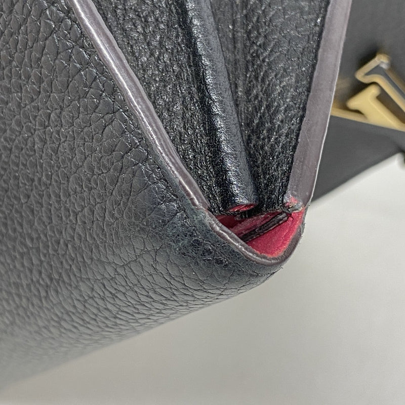 【6fa0557-k】ルイヴィトン 長財布 トリヨン ポルトフォイユカプシーヌ M61248 ノワール【中古】メンズ レディース ユニセックス