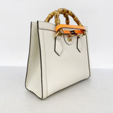 【6fa0558-k】グッチ ハンドバッグ バンブー ダイアナ 660195 レザー アイボリー ゴールド金具 2wayバッグ【中古】レディース