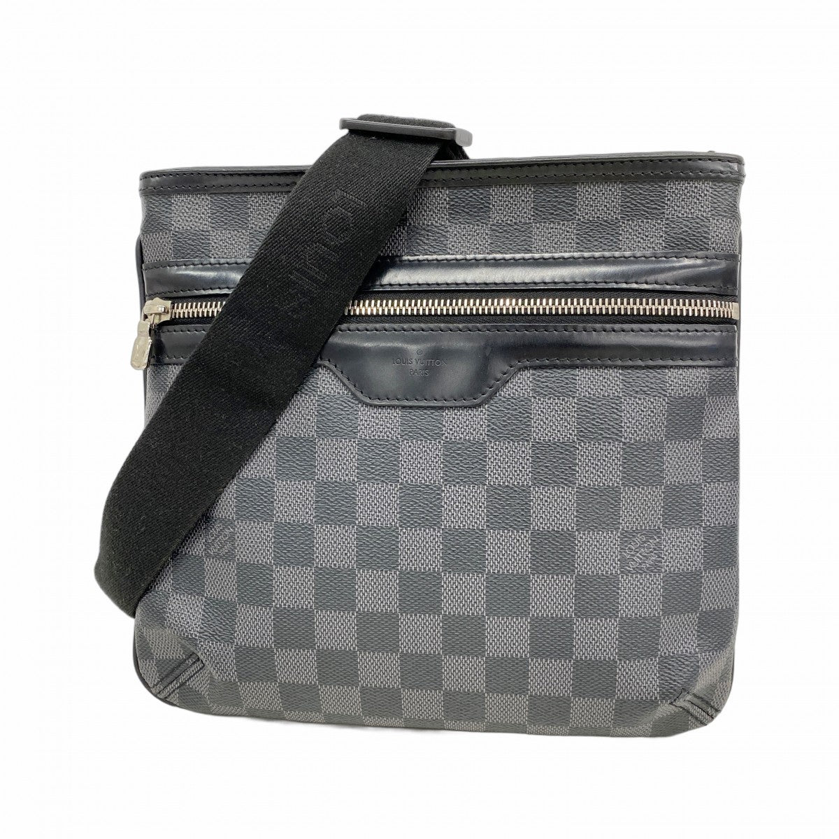 【6fa0582-k】ルイヴィトン ショルダーバッグ ダミエ・グラフィット トマス N58028 ブラック【中古】メンズ
