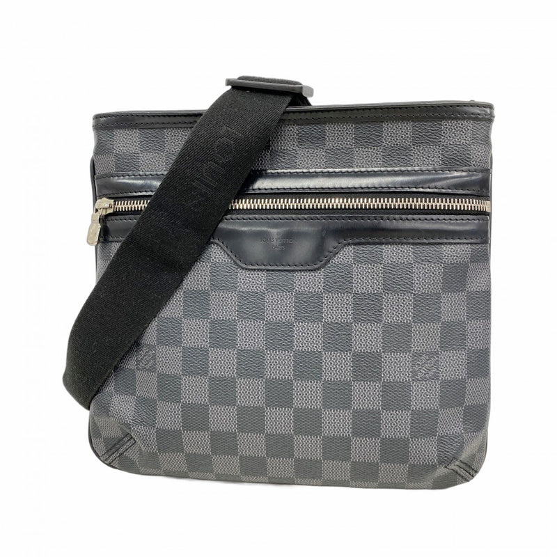 【6fa0582-k】ルイヴィトン ショルダーバッグ ダミエ・グラフィット トマス N58028 ブラック【中古】メンズ