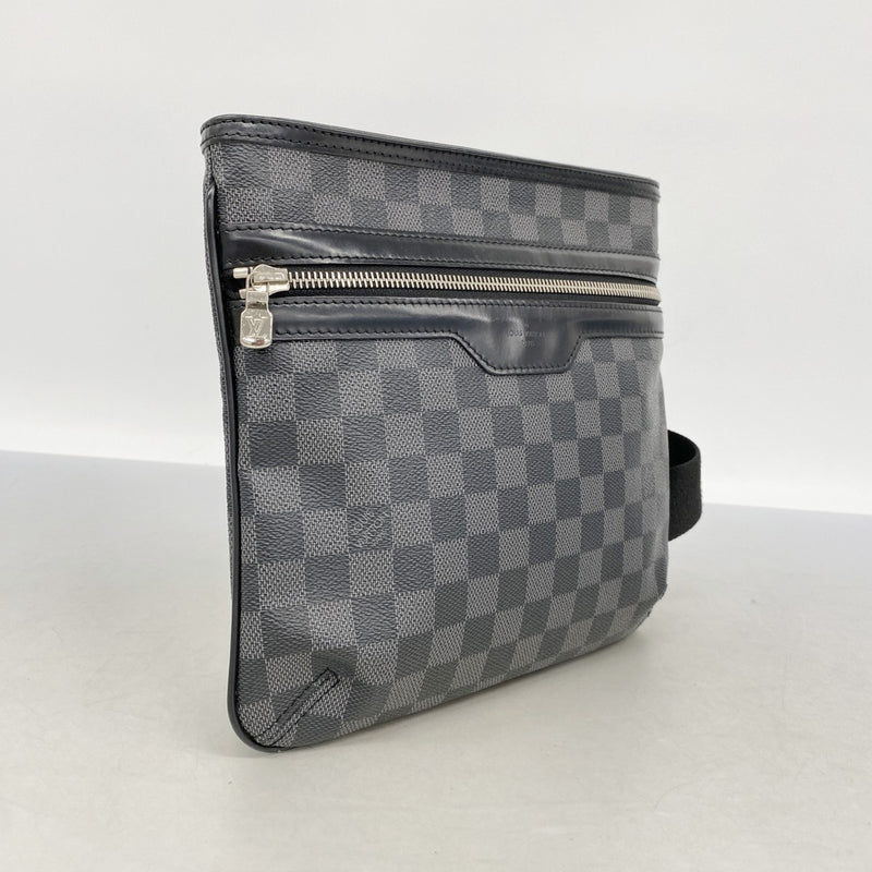 【6fa0582-k】ルイヴィトン ショルダーバッグ ダミエ・グラフィット トマス N58028 ブラック【中古】メンズ