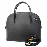 【6fa0589-k】セリーヌ ハンドバッグ レザー ブラック ゴールド金具 2wayバッグ【中古】レディース