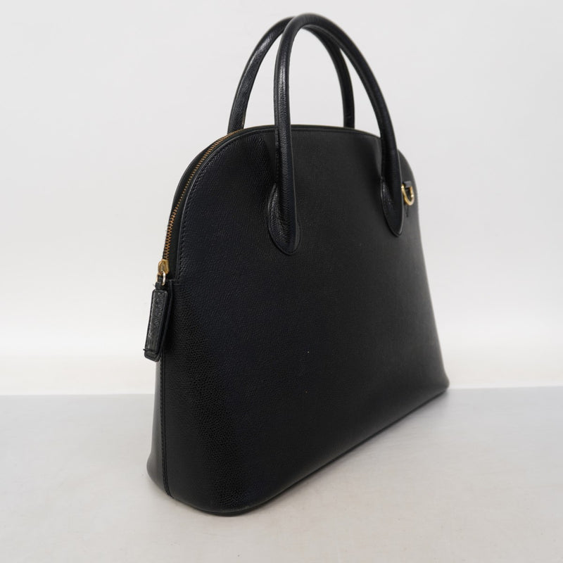 【6fa0589-k】セリーヌ ハンドバッグ レザー ブラック ゴールド金具 2wayバッグ【中古】レディース