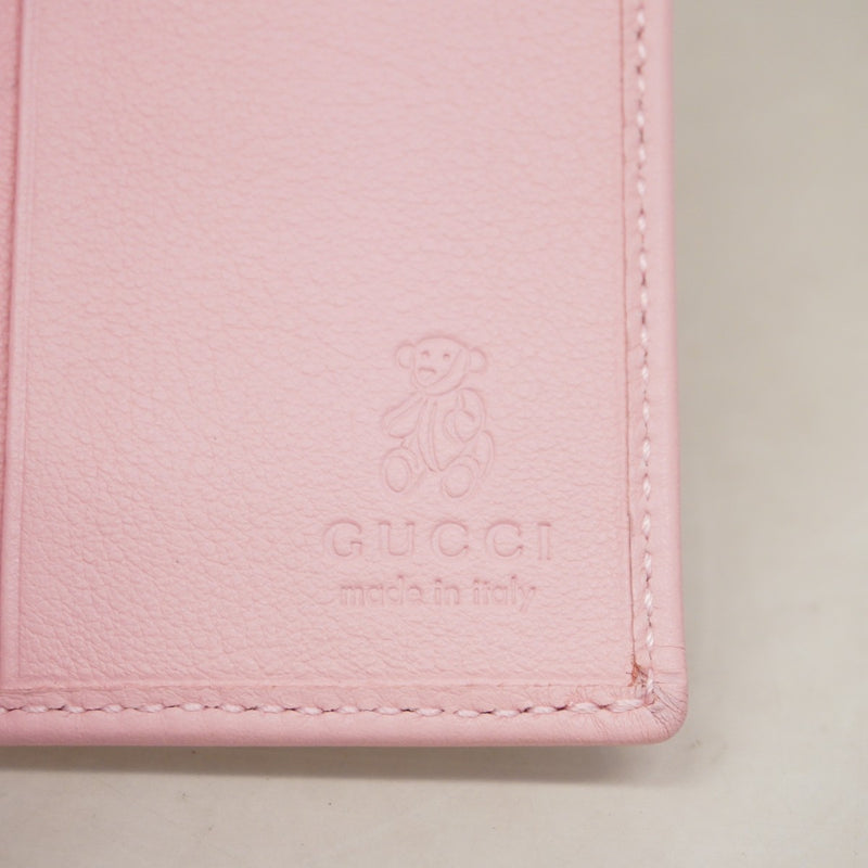 【6fa0594-k】グッチ パスポートケース GGキャンバス 271363 キャンバス ベージュ ピンク シルバー金具【中古】レディース