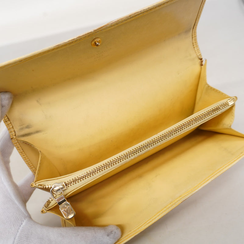 【6fa0598-k】ルイヴィトン 長財布 エピ ポシェットポルトモネクレディ M6357A ヴァニラ【中古】レディース