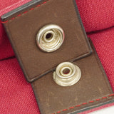 【6fa0599-k】エルメス トートバッグ トロカホリゾンタルMM キャンバス レッド シルバー金具【中古】レディース