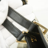 【6fa0603-k】グッチ トートバッグ GGキャンバス 002 1099 キャンバス ブラック ゴールド金具【中古】レディース