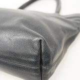 【6fa0619-k】シャネル トートバッグ キャビアスキン ブラック ゴールド金具【中古】レディース