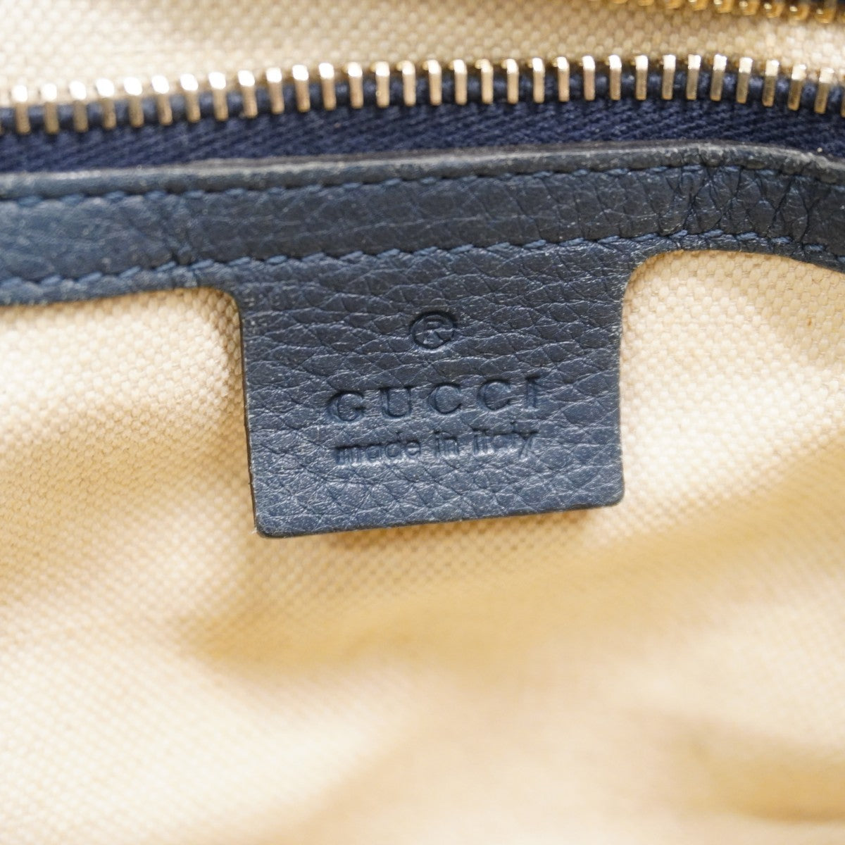 【6fa0623-k】グッチ ハンドバッグ バンブー 336032 レザー ブルー シャンパンゴールド金具 2wayバッグ【中古】レディース