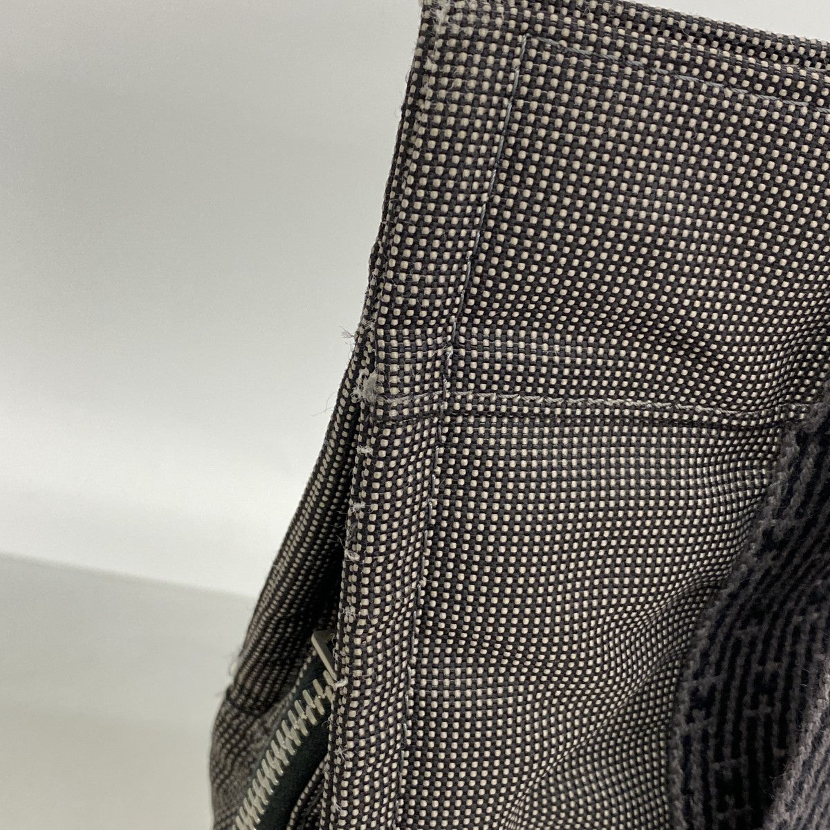 【6fa0631-k】エルメス リュック・デイパック エールラインアドMM キャンバス グレー シルバー金具【中古】メンズ レディース ユニセックス