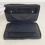 【6fa0632-k】エルメス 長財布 フールトゥパースGM キャンバス ブラック シルバー金具【中古】メンズ レディース ユニセックス