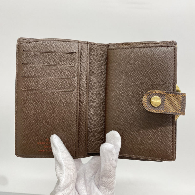 【6fa0638-k】ルイヴィトン 財布 ダミエ ポルトモネビエヴィエノワ N61664 エベヌ【中古】レディース