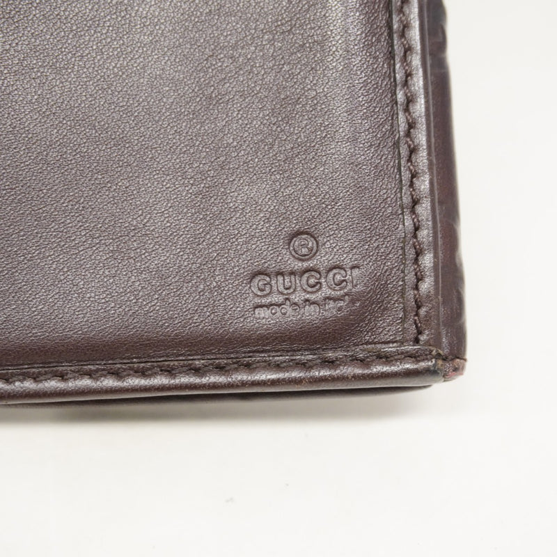 【6fa0648-k】グッチ 長財布 グッチシマ 203550 レザー ブラウン ゴールド金具【中古】レディース