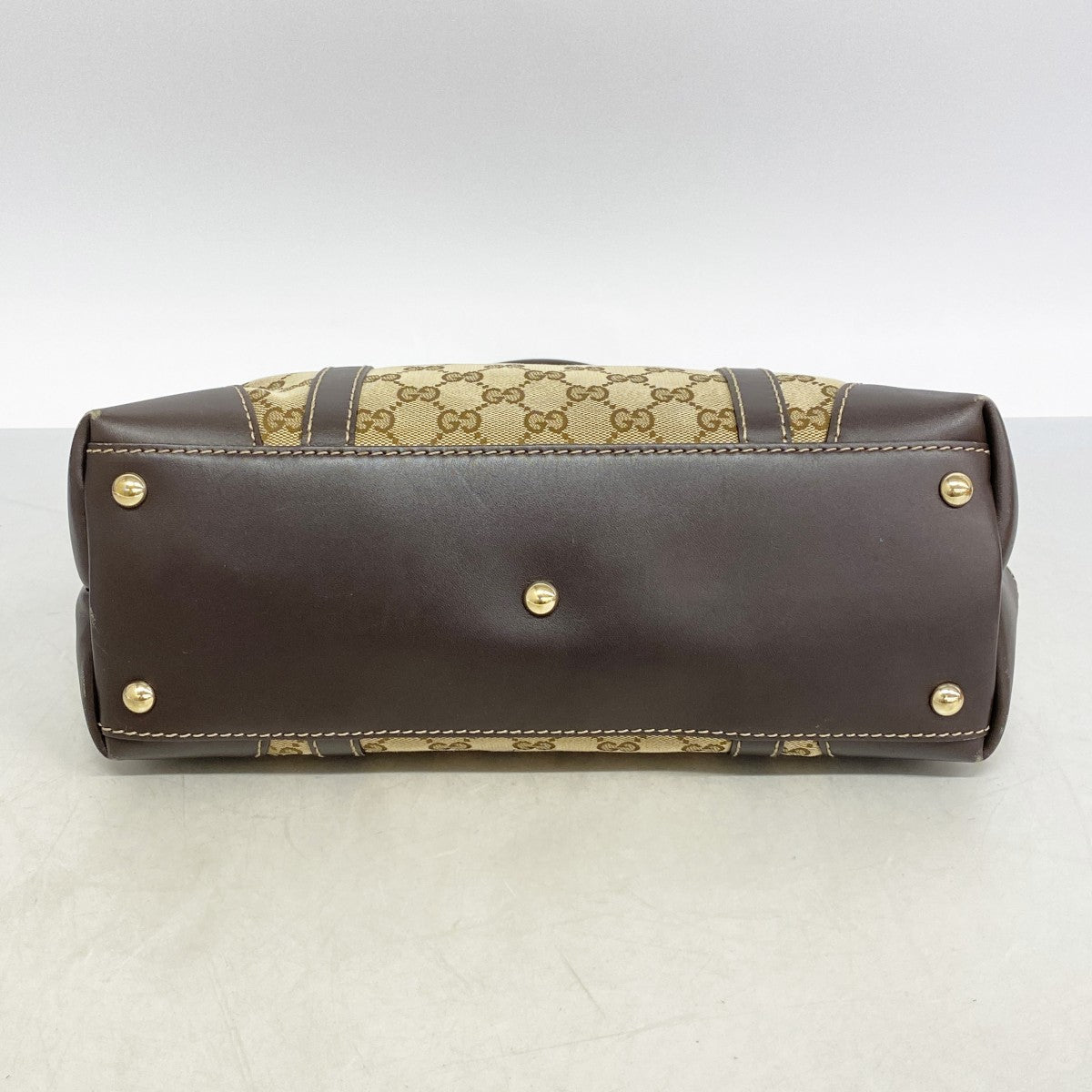 【6fa0650-k】グッチ トートバッグ GGキャンバス ラブリー 257069 キャンバス ブラウン ゴールド金具【中古】レディース
