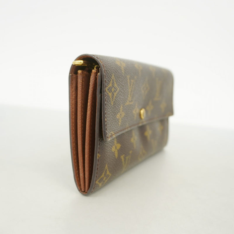 【6fa0667】ルイヴィトン 長財布 モノグラム ポシェットポルトモネクレディ M61725 ブラウン【中古】レディース