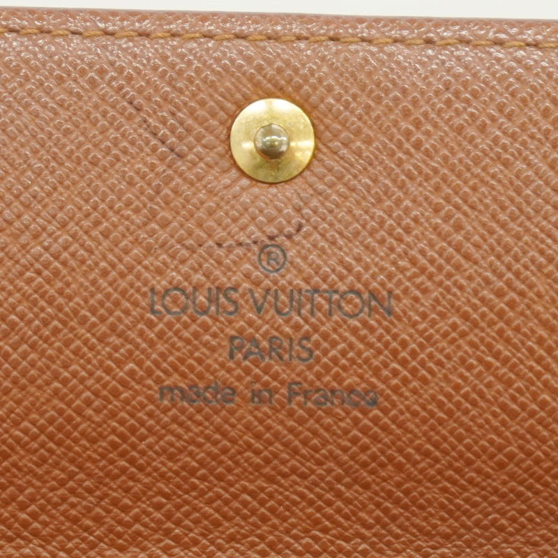 【6fa0667】ルイヴィトン 長財布 モノグラム ポシェットポルトモネクレディ M61725 ブラウン【中古】レディース