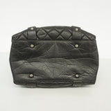 【6fa0675-k】シャネル ハンドバッグ マトラッセ カーフスキン ブラック シルバー金具【中古】レディース