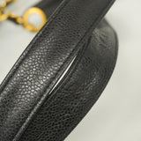 【6fa0676-k】シャネル ショルダーバッグ チェーンショルダー キャビアスキン ブラック ゴールド金具【中古】レディース