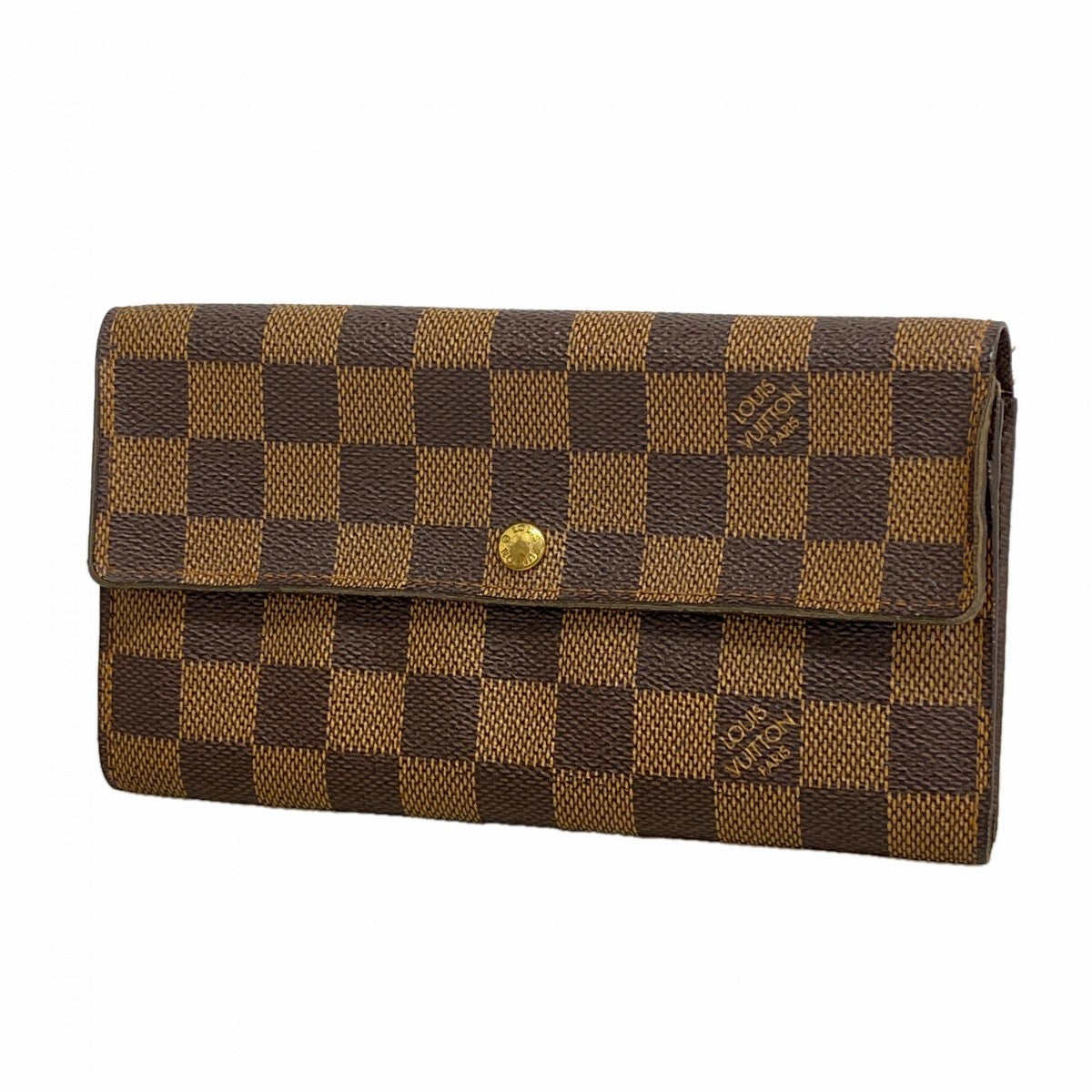 【6fa0687】ルイヴィトン 長財布 ダミエ ポルトモネクレディ N61726 エベヌ【中古】レディース
