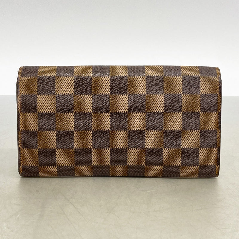 【6fa0687】ルイヴィトン 長財布 ダミエ ポルトモネクレディ N61726 エベヌ【中古】レディース